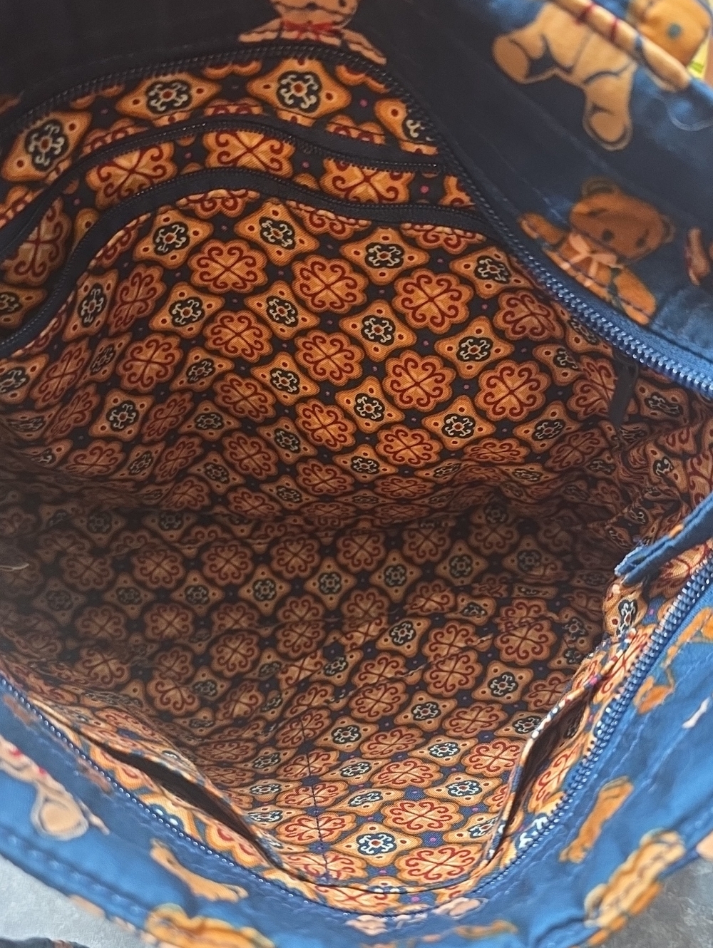 Vera Bradley Tote Bag, Teddy Print - Picture 2 of 4